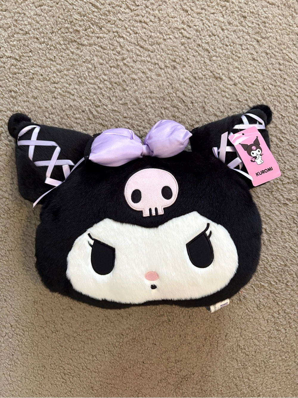 NWT large Kuromi plush pillow.